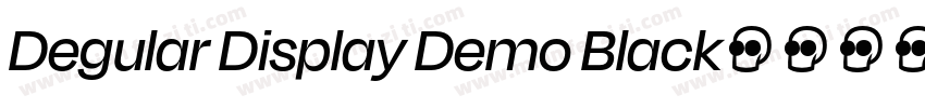 Degular Display Demo Black字体转换